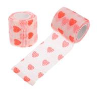 Milisten 2Pcs Dog Bandage Wrap Self Non Woven Tape Elastic Paw for Dogs Cats Birds Cute Pattern for Wound Care and Outdoor Use
