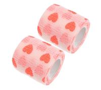 Milisten 2pcs Dog Self Bandage Wrap Elastic Non-woven for Dog Leg Sprains Cute Pattern for Outdoor Activities and Paw