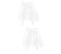 Milisten 2pcs Dog Veil with Clip Elegant Bow Headpiece for Pets Lightweight Wedding Accessory for Dogs and Cats for Parties Birthdays and Special Occasions