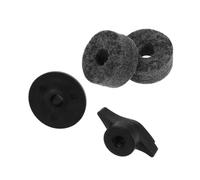 Milisten 2pcs Drum Cymbal Felt Washer and Plastic Sleeves with Noise Reduction Multifunctional Design, Black Cymbal Accessories for Drum Stand Replacement and Sturdy Performance Random Random Color