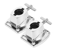 Milisten 2pcs Drum Kit Cymbal Clamp Holder Base Plate Assembly Quick Mounting for Snare Tom