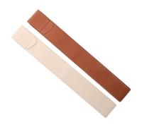 Milisten 2pcs Drumstick Storage Case PU Leather Drumstick Holder for Drummers Portable Stick Display Bag Brown and Beige Drum Accessory
