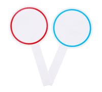 Milisten 2pcs Dry Erase Paddle Boards Small Voting Paddles Handheld White Board Foams Multipurpose Writing for General Ball Games Scoring for Judges
