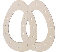 Milisten 2pcs Easter Wooden Wreath Frames Egg Shaped 23x30cm DIY Wreath Support Floral Frame Forms for Spring Holiday Craft Decorations