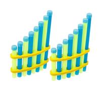 Milisten 2pcs Educational Boys and Girls Pan Flute Diy Flute Toy for Boy Girl Learning Music and Physics Montessori Educational Toy