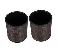 Milisten 2pcs Egyptian Style Leather Dice Holders Dice Cups for Party Games Bar Accessories and Club Entertainment