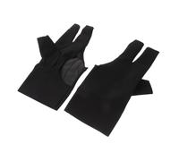 Milisten 2Pcs Elastic Three-finger Snooker Gloves for Men and Women Breathable Anti-slip Pool Cue Sports Gloves with Fit and Reusable Design for Billiard Training and Competition
