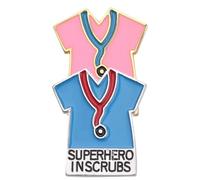 Milisten 2pcs Enamel Nurse Doctor Brooch Pin Set with Safety Pin, Creative Alloy Collar Button for Medical Staff, Fashion Pearl Accent Badges Suitable for Uniforms