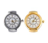 Milisten 2pcs Finger Ring Watch Creative Finger Watch Chic Alloy Not Easy to Break Not Easy to Fade Men Women for Different Occasions