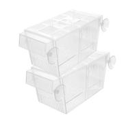 Milisten 2pcs Fish Breeding Box for Aquarium Tank Durable Double Layer Hatchery Incubator with Suitable for Shrimp Fish and Turtle Habitat Separation to Survival Rate