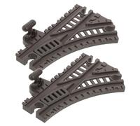 Milisten 2pcs Flexible Black Plastic Train Track Accessories with Exciting Slopes for Compatible Railroad Train Track Playset Enhancing Creativity and Motor Skills