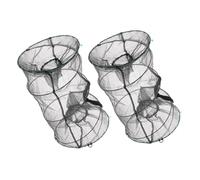 Milisten 2pcs Foldable Minnow Trap Fishing Net Durable Nylon Shrimp Cage for Outdoor Crab Crawfish Fish Catching Portable Bait Cage for Aquaculture and Fishing