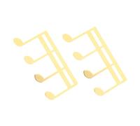 Milisten 2PCS Gold Metal Music Book Clips Page Holders for Sheet Music Stand Guitar Piano Keyboard Accessories for Musicians and Composers