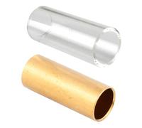 Milisten 2pcs Guitar Slide Finger Ring Durable Metal Glass Finger Slider for Tone Stylish Guitar Slide Accessory