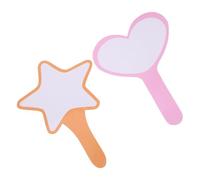 Milisten 2pcs Handheld Dry Erase Scoreboards with Erasable Blank Whiteboards, Portable Mini Writing Paddle Boards for Sports Coaching and Classroom Voting, Orange Star Pink Heart Designs