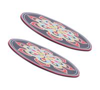 Milisten 2pcs Handmade Embroidered Non- Singing Bowl Cushion Mat for Meditation and Yoga Versatile Base for Various Bowls Secure and Luxurious Home Decor