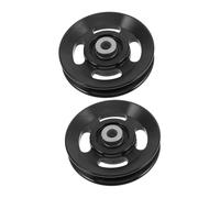 Milisten 2pcs Heavy-duty Aluminum Pulley Wheel for Home Gym Cable Pulley System Smooth Bearing Replacement for Lat Pull Exercises Easy Install Gym Equipment Upgrade