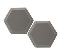 Milisten 2pcs Hexagon Sound Dampening Panels High Density Acoustic Wall Mats for Studio Home Office Soundproofing and Reverberation Absorption Gray Fire-resistant