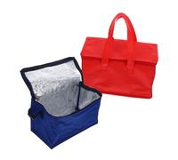 Milisten 2Pcs Insulated Large Bento Lunch Bag Oxford Cloth Food Carrier Pouch with Thermal Foil Lining Portable Cooler for Outdoor Picnic Camping Office BBQ Travel Suitable for Men Women