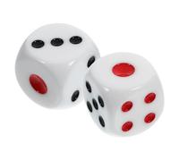 Milisten 2pcs Large 30mm Resin Dice Rounded Corners Board Game Accessories Dots Party Game Props for Tabletop Gaming