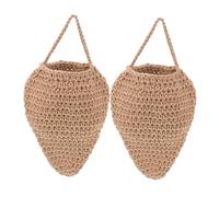 Milisten 2pcs Large Brown Hanging Wall Storage Baskets for Fruit Trees Melon Net Style Wall Mounted Organizer with Realistic Wasp Nest Design for Kitchen Bathroom Home