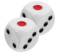 Milisten 2pcs Large Resin Dice Sided Board Game Dice Rounded Corners for Party Game Supplies