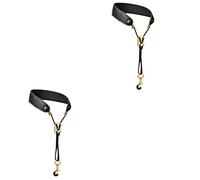 Milisten 2pcs Leather Saxophone Neck Strap Sax Lanyard for Tenor Alto Soprano Replacement Sax Parts Comfortable Design for Musicians