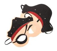 Milisten 2pcs Light Up Pirate Masks for Handmade Felt Half Face Masquerade Masks Portable Carnival and Birthday Party Decorations Creative Costume Accessories for Halloween and Cosplay