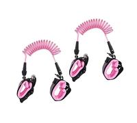 Milisten 2PCS Lost Wristband Pink Traction Safety Bracelet with Locking Rotating Head for Crowded Places and Family Outings Durable and Comfortable Design