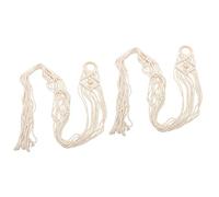 Milisten 2pcs Macrame Guitar Wall Hanger Ukulele Wall Mount Holder Handwoven Cotton Rope Instrument Hanger for Small Guitar Decor in Living Bedroom