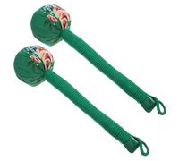 Milisten 2Pcs Manual Massage Hammer Back Knocker Massager with Cotton Cloth Cover 31Cm Chinese Style Handheld Muscle Relaxation Tool for Neck Shoulder and Full Body Use
