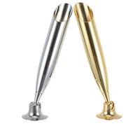 Milisten 2pcs Metal Desk Pen Holder, Quill- pen Holder, Desk Pen Funnel Base, Desktop Pencil Stand Holder for Home Office Hotel, Gold, 8.2x1.7x1.2cm, (511RKJGNM491MV195FI6DH)
