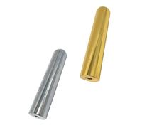 Milisten 2Pcs Metal Guitar Slide Bars for Electric Bass and Acoustic Guitars Durable Finger Slides Each