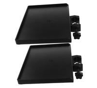 Milisten 2pcs Mic Stand Tray Clamp for Desktop Microphone Holder Shelf for Sound Card and Accessories Secure Mic Organizer Platform for Streaming Studio and Recording