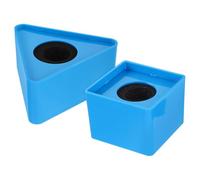 Milisten 2pcs Microphone Logo Flag Station Square Cube Shaped Blank Mic Label Holder for Interviews and Meetings Media Accessories