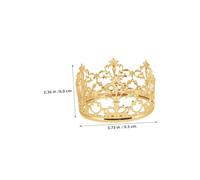 Milisten 2pcs Mini Crown Cake Topper for Birthday Party Princess Headpiece Decorations Reusable Royal Theme Ornaments for Shower and Wedding Events