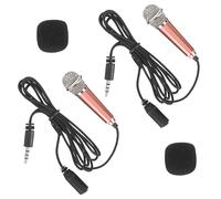 Milisten 2pcs Mini Microphone Portable Smartphone Microphone for Singing and Voice Recording Compact Clip-On Mic for Mobile Phones and Laptops