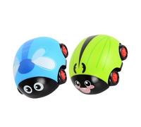 Milisten 2Pcs Mini Pullback Cars Friction Powered Car for Inertia Slide Green Beetle Blue Dragonfly Vehicles Cognitive Skill Development Party Favors for Boys