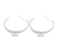 Milisten 2pcs Mini Shape Rhinestone Dog Collar Adjustable Buckle Luxury Pet Supplies for Dogs White Stylish Design for Outdoor Activities and Pet Fashion