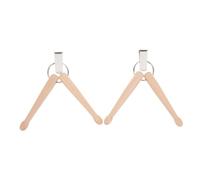 Milisten 2pcs Mini Wood Drumstick Keychain Mini Drumsticks Key Accessory for Musicians Percussion Practice and Drummer Keychain Accessories for Rhythm Training and Daily Carry