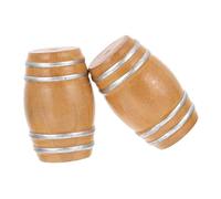 Milisten 2pcs Mini Wooden Beer Keg Dollhouse Accessories Hand Painted Barrel Model for Home Decoration Realistic Craftsmanship and Smooth Edge Counter Props
