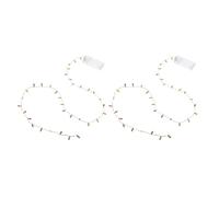 Milisten 2Pcs Miniature Dollhouse String Lights Battery-Operated Fairy Garden LED Tiny Lights for Christmas Decorations and Crafting Accessories