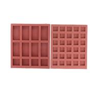 Milisten 2pcs Miniature Red Brick Silicone Molds for Sand Table Decoration, Reusable Concrete Path Maker Molds, Mini Wall Bricks for DIY Dollhouse Garden Landscaping