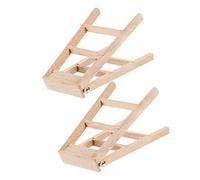 Milisten 2pcs Miniature Step Ladder Folding Decorative Ladder for Mini House Landscape Decor and Crafting for Tiny Homes and Miniature Gardens