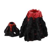 Milisten 2pcs Miniature Volcano Model Realistic Resin Volcano Statues for Desk Decor Fish Tank and Educational Use Engaging Simulation Building for Nature Lovers