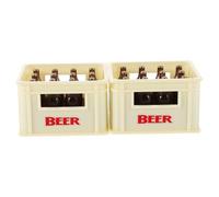 Milisten 2pcs Miniature Wine Crate and Beer Bottle Dollhouse Accessories Realistic Food Drink for Dollhouse Decor Pretend Play Props Collectible Scene Tableware