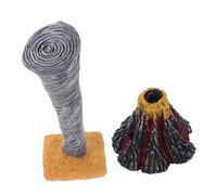 Milisten 2Pcs Natural Disaster Model Volcano and Tornado Educational Science Kit Sand Table Decor for and Creative Exploration