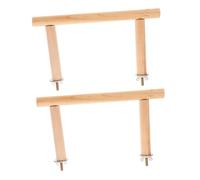 Milisten 2pcs Natural Wooden Bird Perch Stand for Parrots Durable Cage Branch for Cockatiels Easy to Install Sturdy Bird Perches for Space