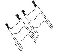 Milisten 2pcs Over-the-door Pot Lid Holder and Chopping Board Organizer Rack, Black Iron Wire Kitchen Cabinet Mount, Draining Storage for Pan and Saucepan Lids