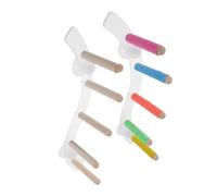 Milisten 2pcs Parrot Perch Stand Suction Cup Bird Ladder for Shower Window Training Toy Parrot Ladder Swing for Wall Bath Car Travel